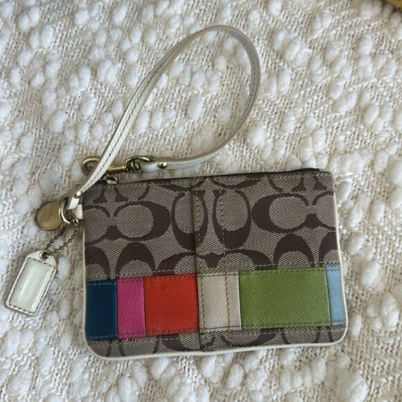 Coach Signature Canvas Wristlet Wallet - Picture 2 of 7